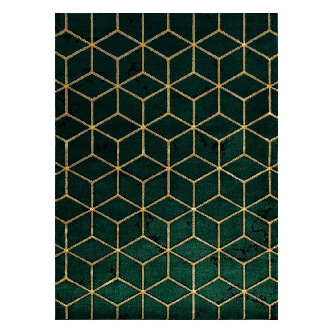 Gulvtæppe Hakano Estema Cubes - flaskegrøn 140×190 billede