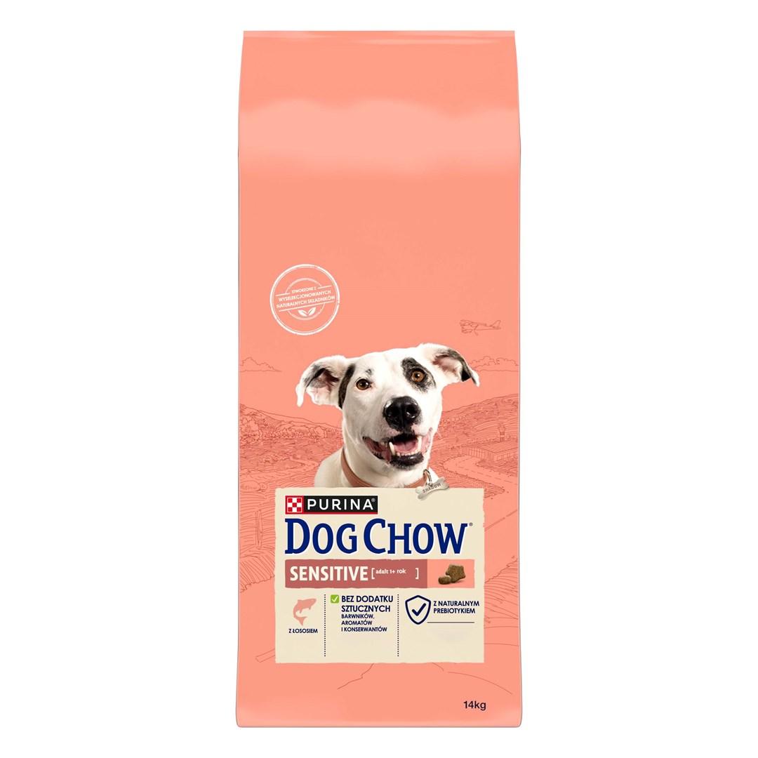 Hundefoder tørfoder Purina Dog Chow Sensitive Adult 14 kg – laks billede