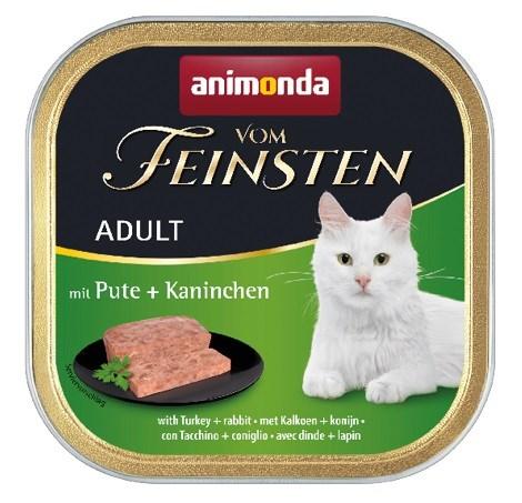 Vådfoder til kat – animonda Vom Feinsten Adult kalkun & kanin 100 g billede