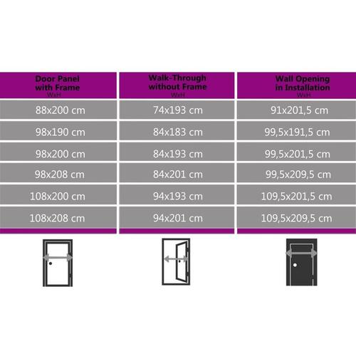 Hoveddør 100x210 cm aluminium og PVC hvid