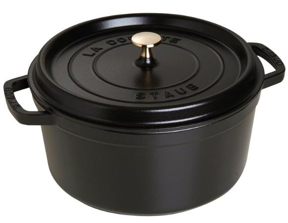 Gryde i støbejern 4,8 l - Staub, sort med låg billede