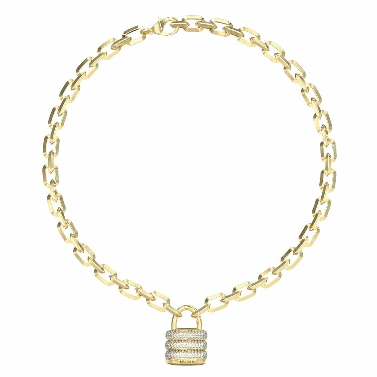 Halskæde dame Guess - elegant kæde med låsevedhæng
