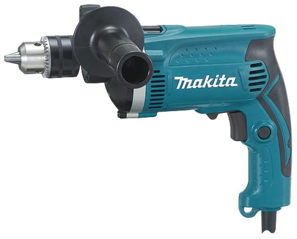 Slagboremaskine Makita HP1630K – 710 W, 3.200 o/min, sort/blå billede
