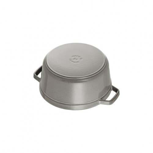 Gryde i støbejern 24 cm – ZWILLING Staub Cocotte, 3,8 l, grå