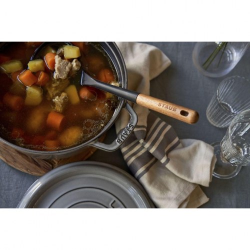 Gryde i støbejern 24 cm – ZWILLING Staub Cocotte, 3,8 l, grå