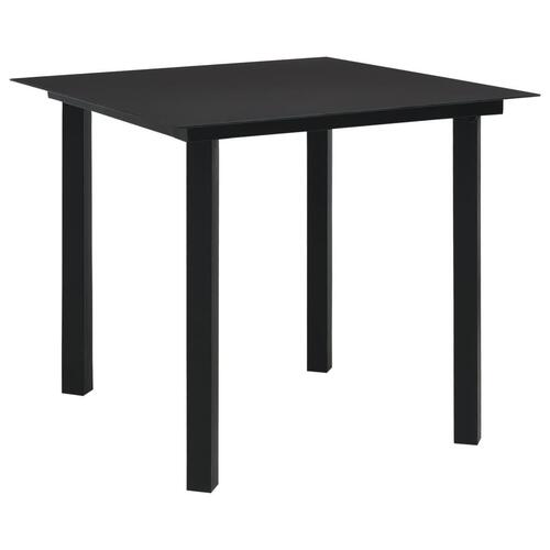 Udendørs spisebordssæt 3 dele polyrattan og glas