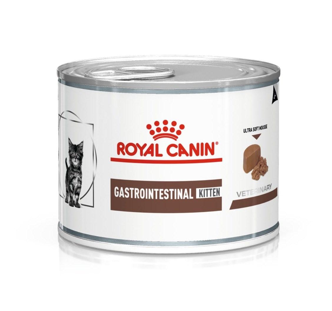 Vådfoder til kattekillinger – Royal Canin Gastrointestinal Kitten Ultra Soft Mousse 195 g billede