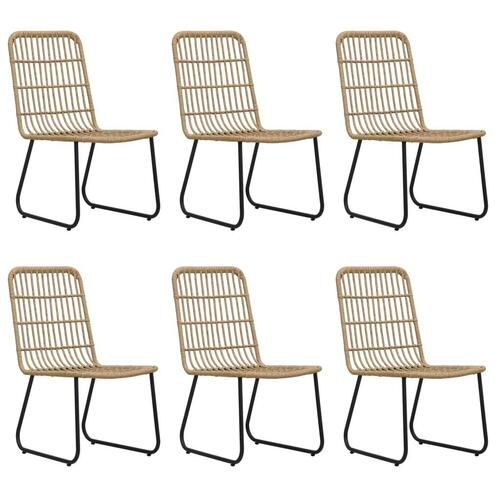 Udendørs spisebordssæt 7 dele polyrattan og glas