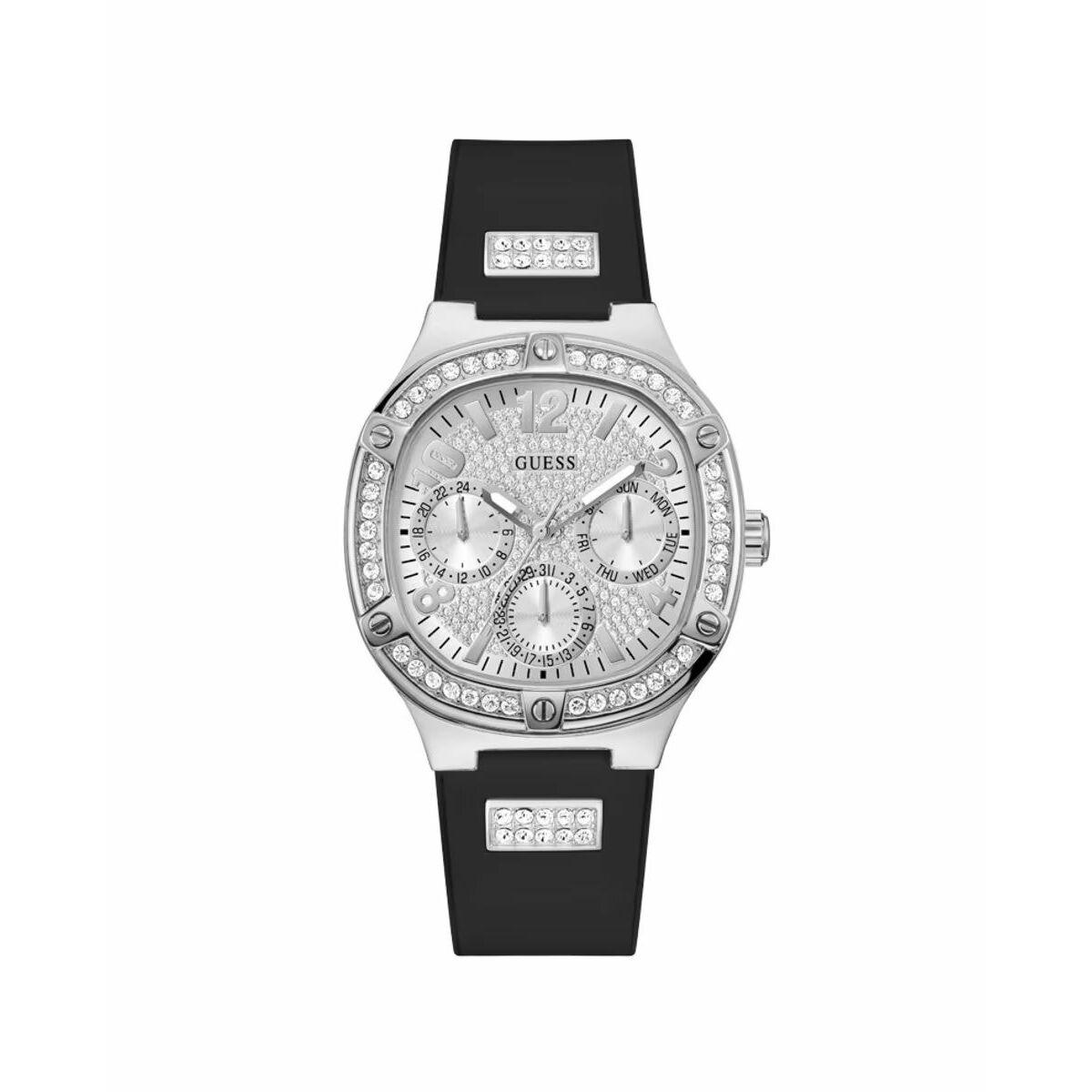 Dameur Guess HAYLEY - kvarts, 40 mm, sort silikonerem billede