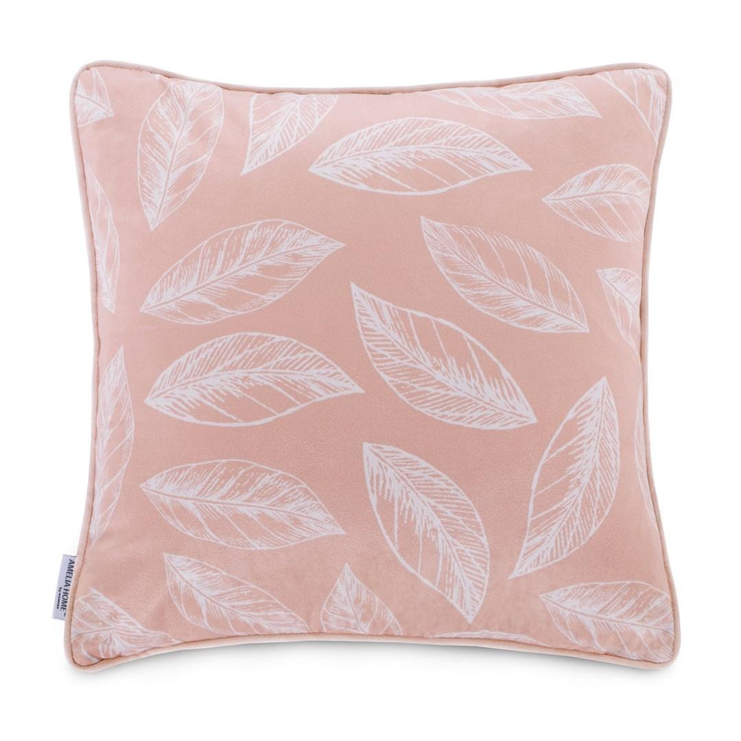 Pyntepude 45x45 Calm i pudderlyserød fløjl – AmeliaHome billede