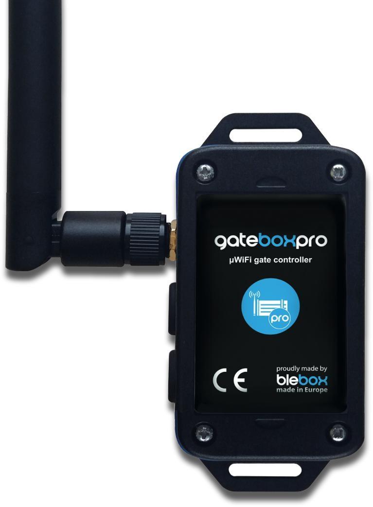 Motorkontrol til port – Blebox GateBox Pro med ekstern antenne billede