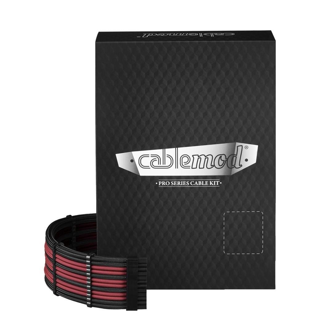 Kabelsæt til strømforsyning 0,7 m - CableMod Pro Series, sort/rød, 8-pin (4+4) EPS12V billede