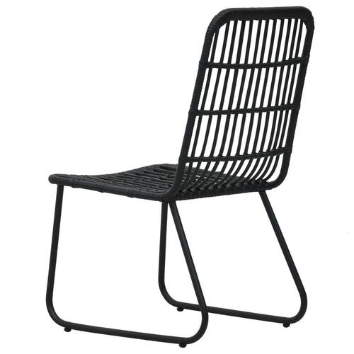 Udendørs spisebordssæt 7 dele polyrattan og glas