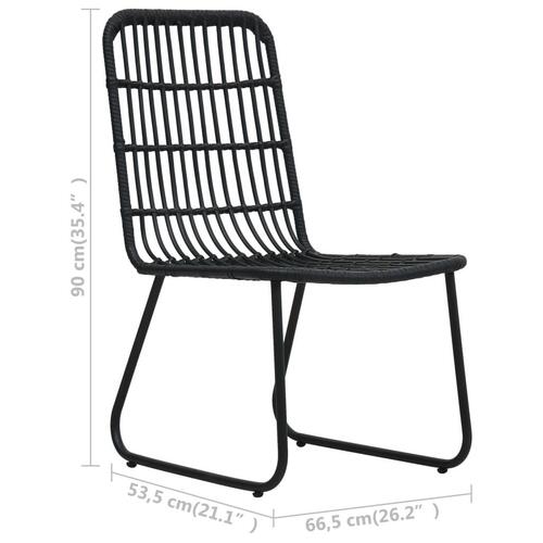 Udendørs spisebordssæt 7 dele polyrattan og glas