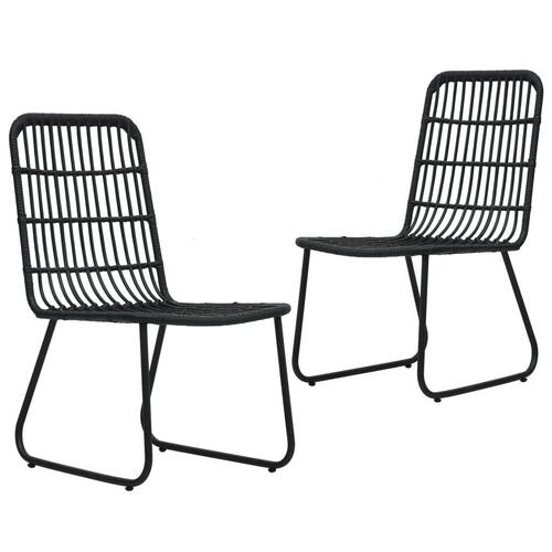 Udendørs spisebordssæt 3 dele polyrattan og glas