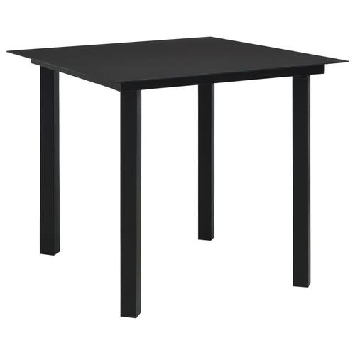 Udendørs spisebordssæt 3 dele polyrattan og glas