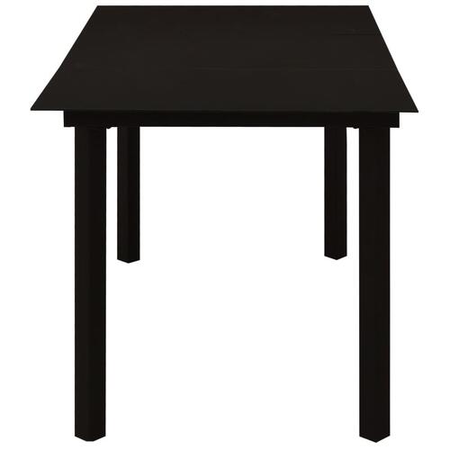 Udendørs spisebordssæt 5 dele polyrattan og glas