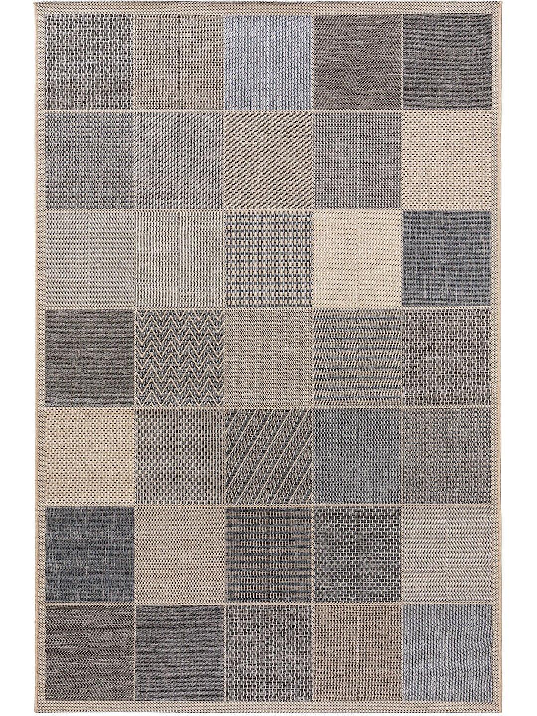 Gulvtæppe Benuta River 5 - blå, geometrisk, 100×150 cm billede