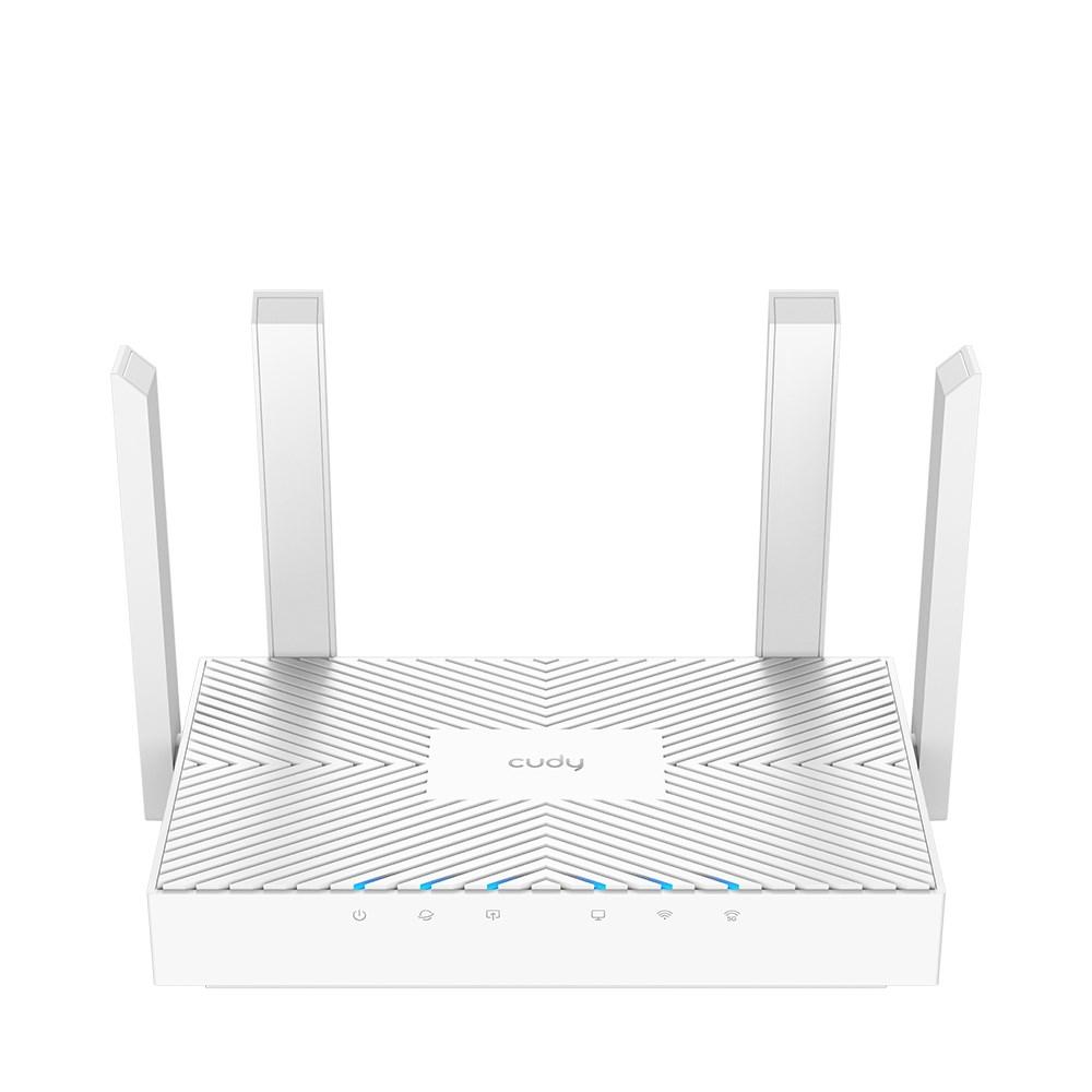 Wi‑Fi router dual-band Cudy WR1300E - Gigabit, hvid billede