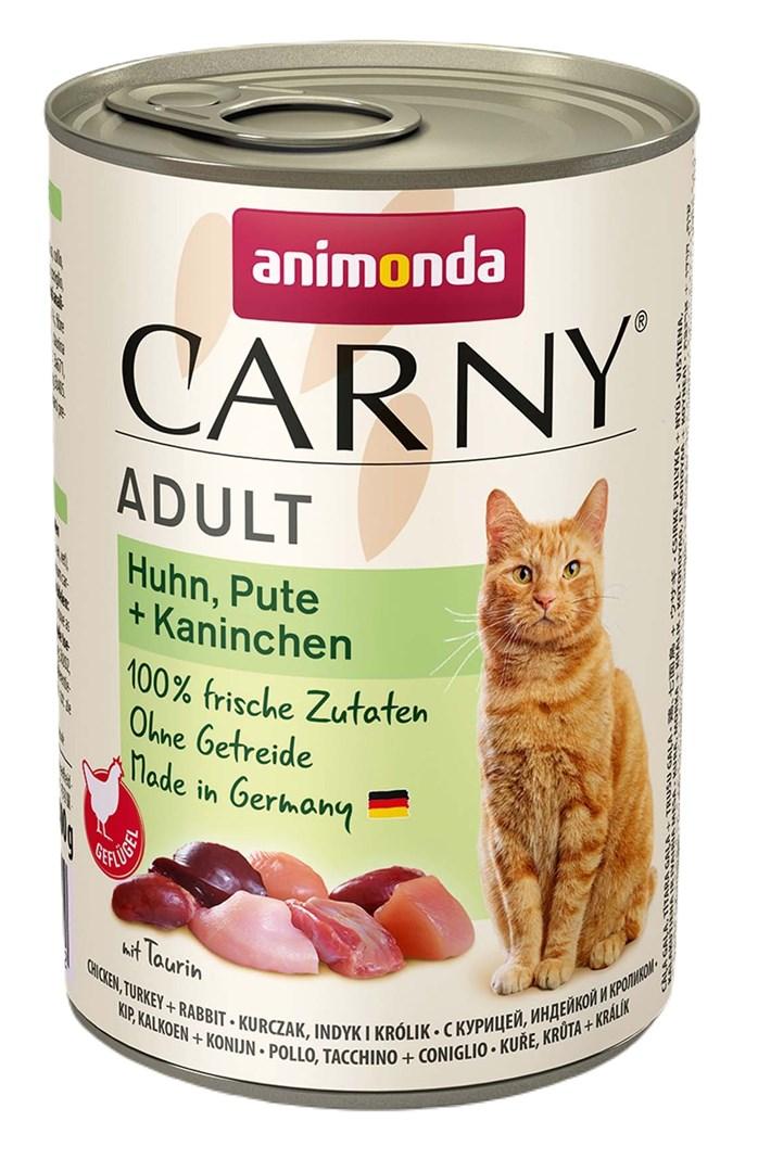 Vådfoder til kat – Animonda Carny Adult kylling, kalkun og kanin 400 g billede