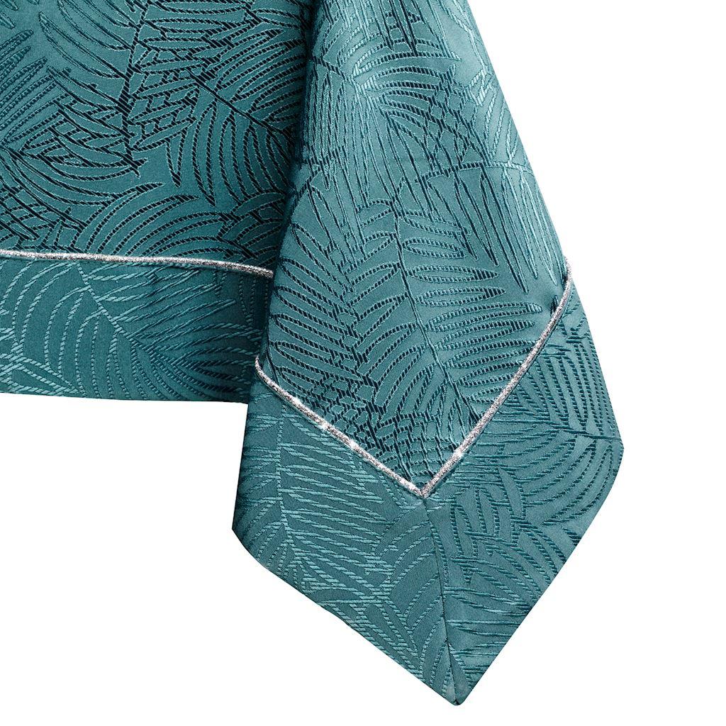 Dug havgrøn præget plante - Gaia 140×500 cm AmeliaHome billede
