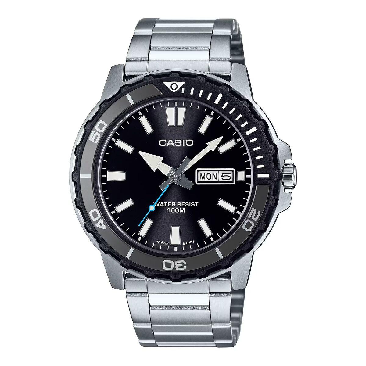 Herreur Casio DIVER 100M - sort (Ø 44,5 mm) billede