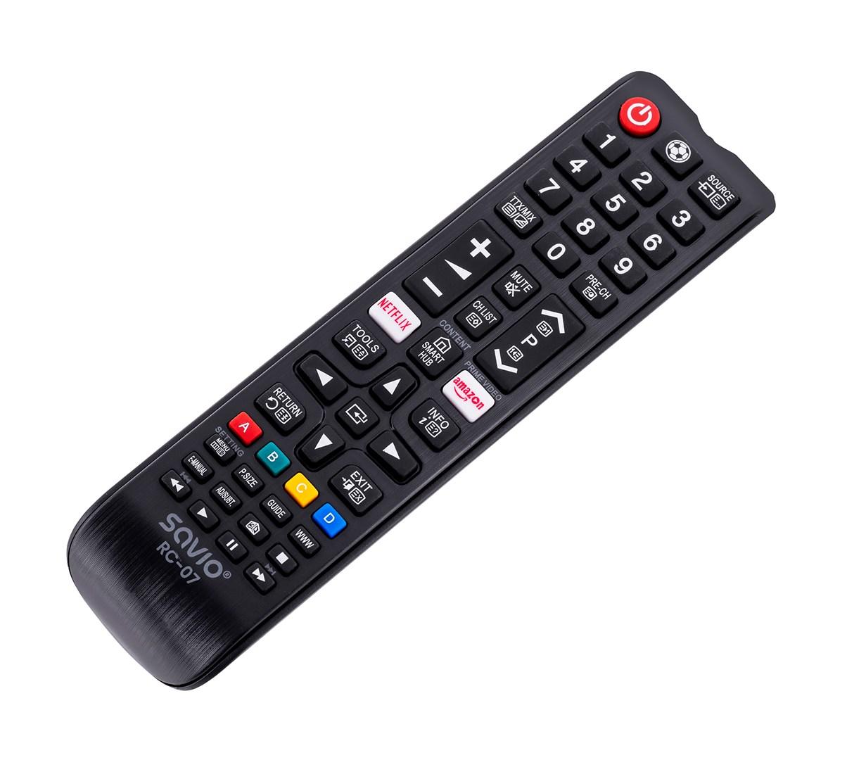 Fjernbetjening til TV - Savio Universal erstatning for Samsung RC-07 billede