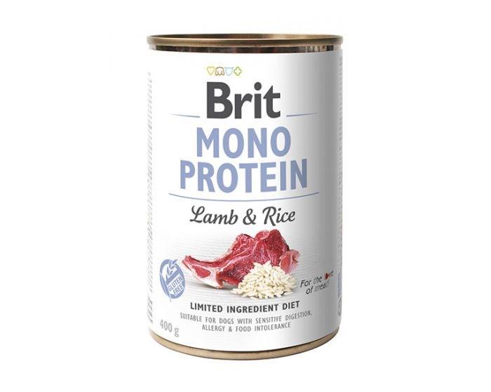 Hundefoder vådfoder Brit Mono Protein Lam & ris 400 g billede