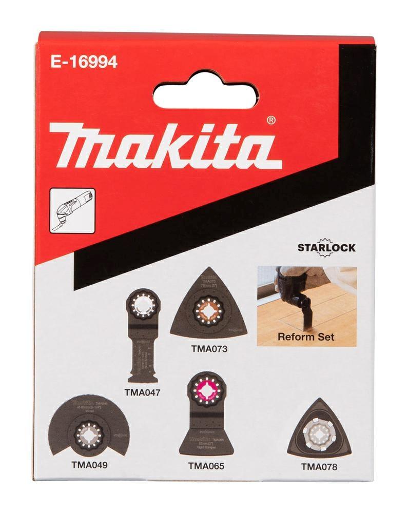 Multiværktøj tilbehør Makita Starlock renoveringssæt 5 dele (TMA047/TMA049/TMA065/TMA073/TMA078) billede
