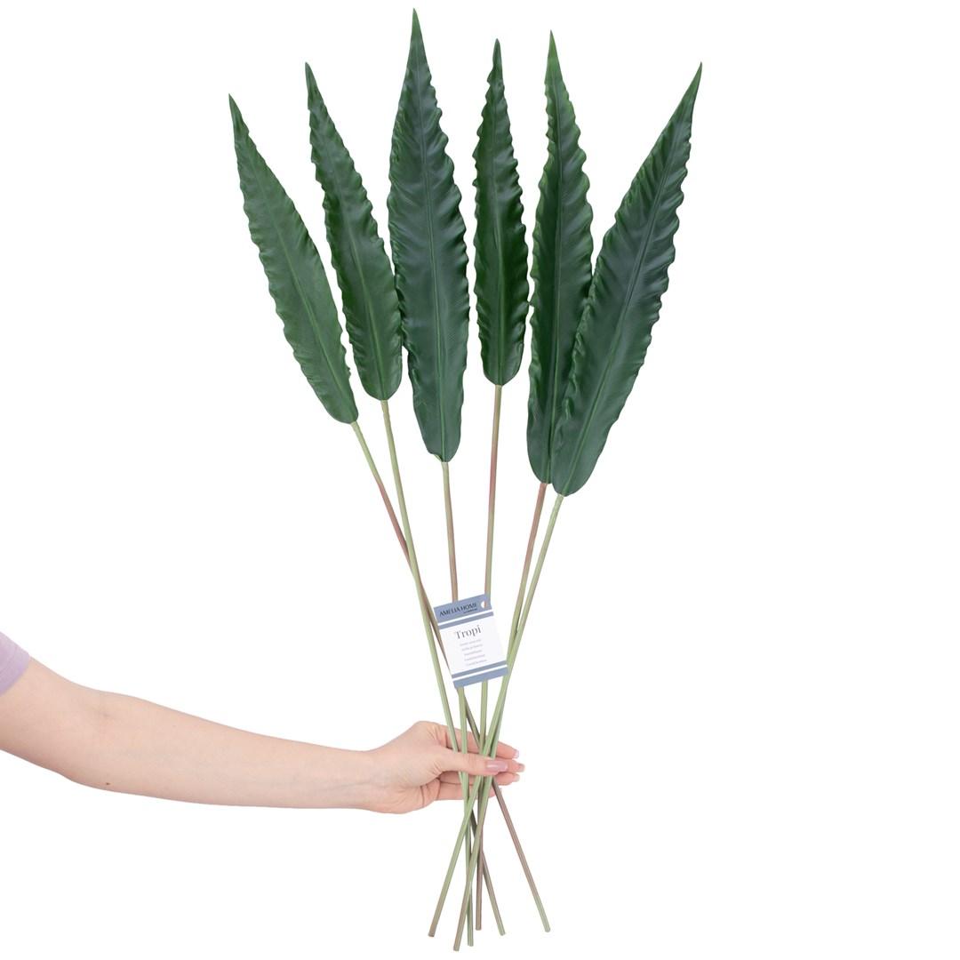 Kunstig plante AmeliaHome Tropi - grøn snitblomst, moderne stil, 76 cm billede