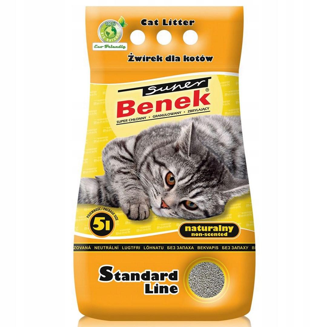 Kattegrus klumpende - Super Benek Standard Natural 5 l billede