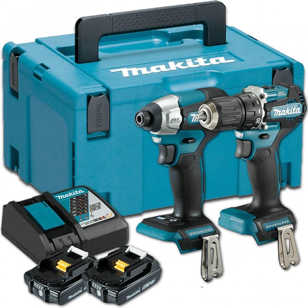 Bore-/skruemaskine-sæt 18V Li-Ion LXT Makita DDF487 + DTD157, 2×2,0 Ah billede