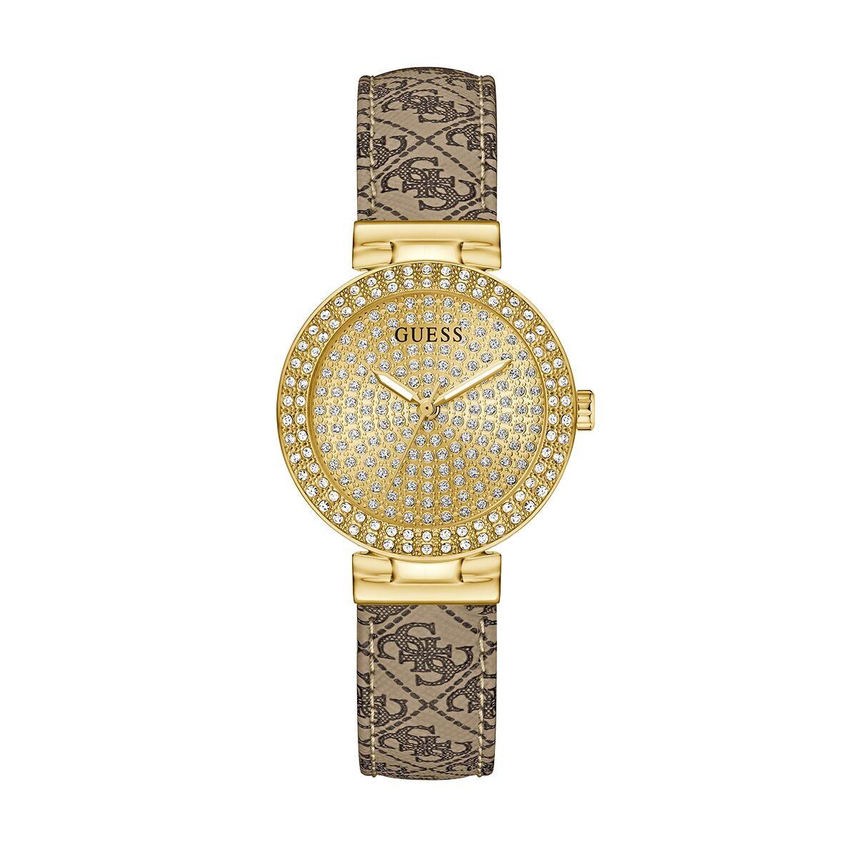 Dameur Guess Ivy 32 - gylden armbåndsur til kvinder billede