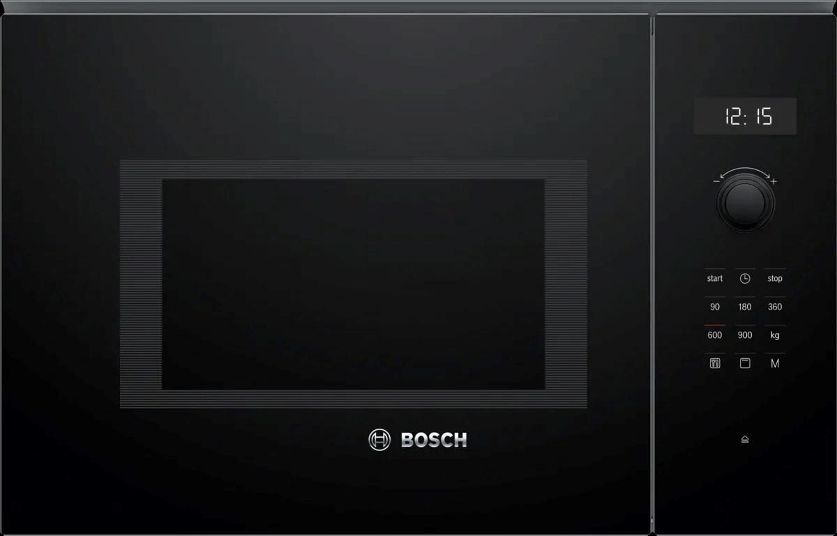 Indbygget mikrobølgeovn Bosch Serie 6, 25 l, 900 W - sort/ rustfrit stål billede