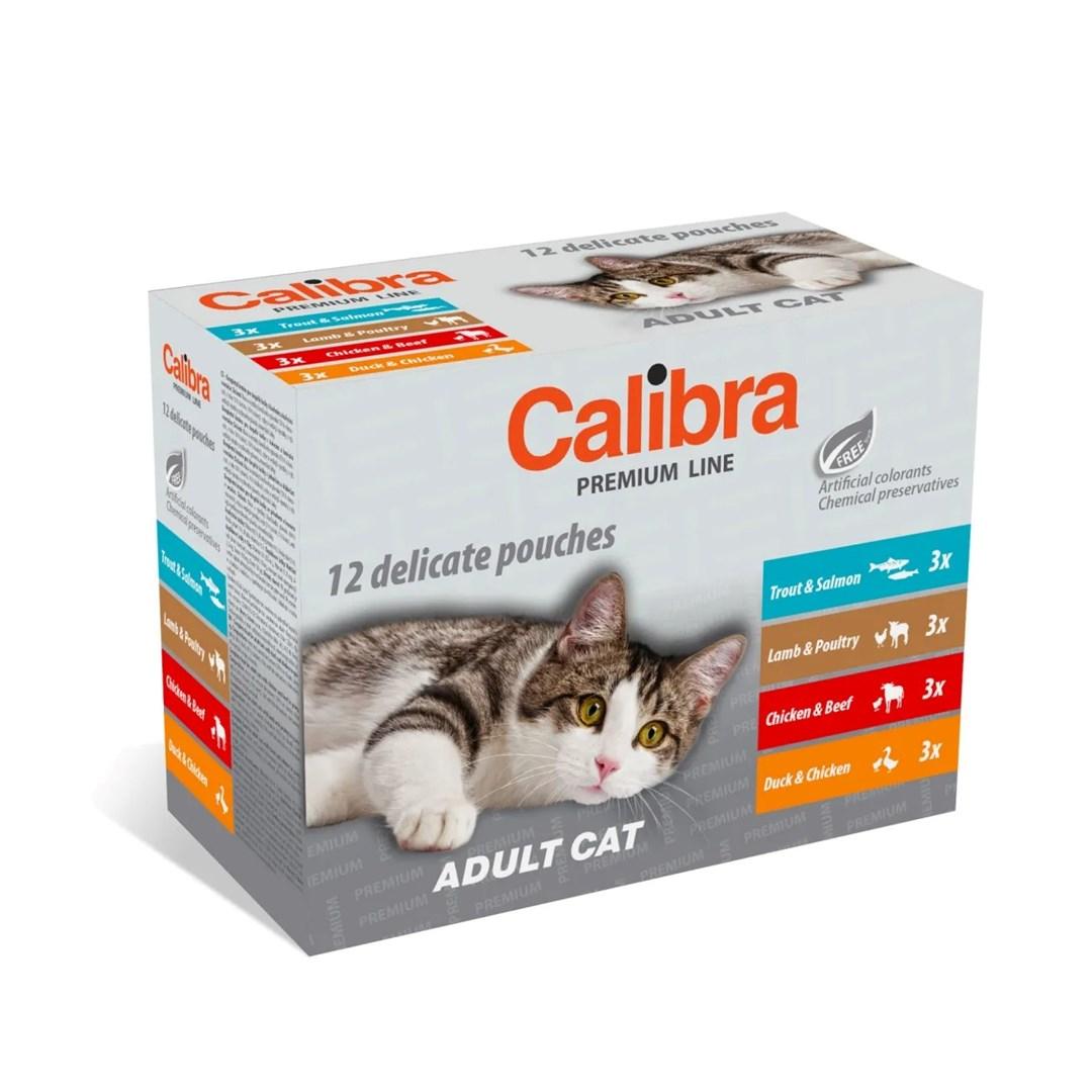 VÃ¥dfoder til kat â Calibra Premium Adult, 12Ã100 g billede