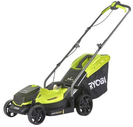 PlÃ¦neklipper batteri - Ryobi RLM18X33B40, 33 cm, sort/grÃ¸n billede