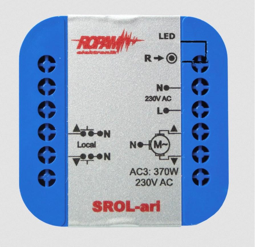 Rullegardin-controller 230 V - ROPAM SROL-ari, trådløs med statusvisning billede