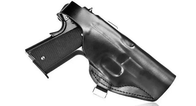 Pistolhylster i læder - GUARD til Beretta Elite II/92/CZ, sort billede