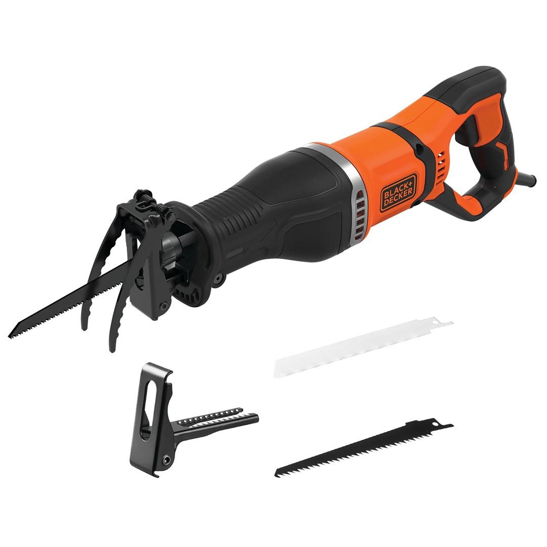 Bajonetsav Black & Decker BES301-QS - 750 W, 2.800 spm, sort/orange