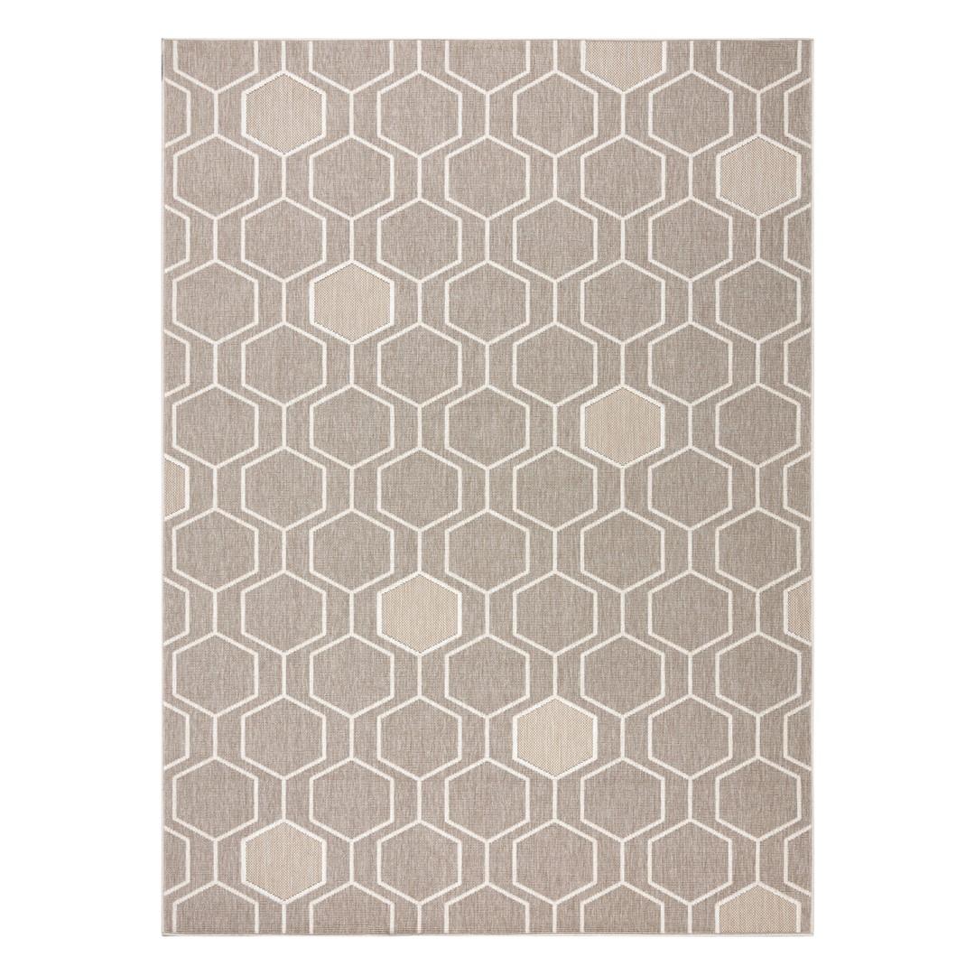 Gulvtæppe Hakano Wink Hexagon 120×170 cm - beige billede