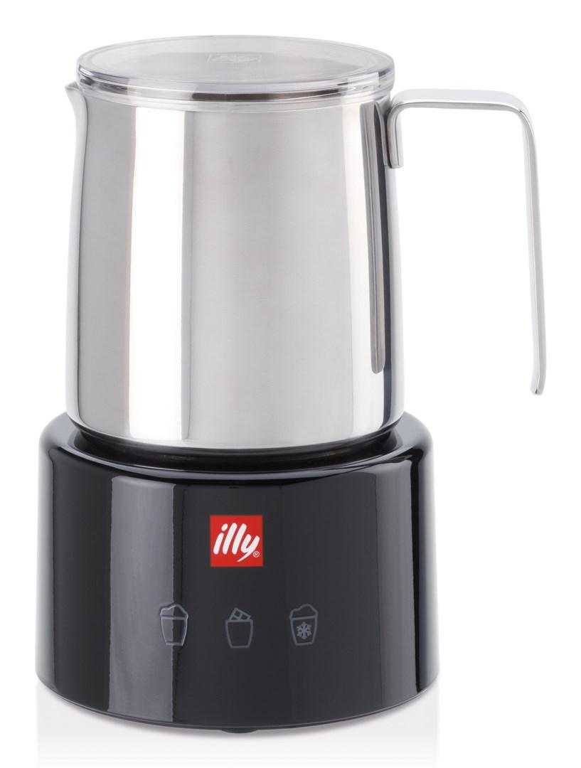 Mælkeskummer - illy 23760, sort/rustfrit stål, 250 ml billede