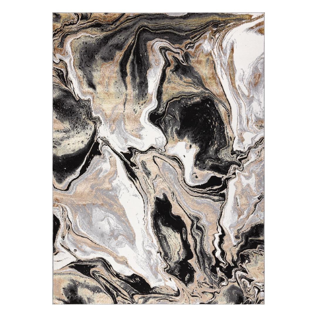 Gulvtæppe creme 120×170 - Hakano Welli Abstract billede