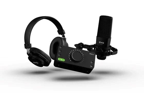 Mikrofon sÃ¦t til hjemmestudie â Audient EVO Start Recording Bundle billede