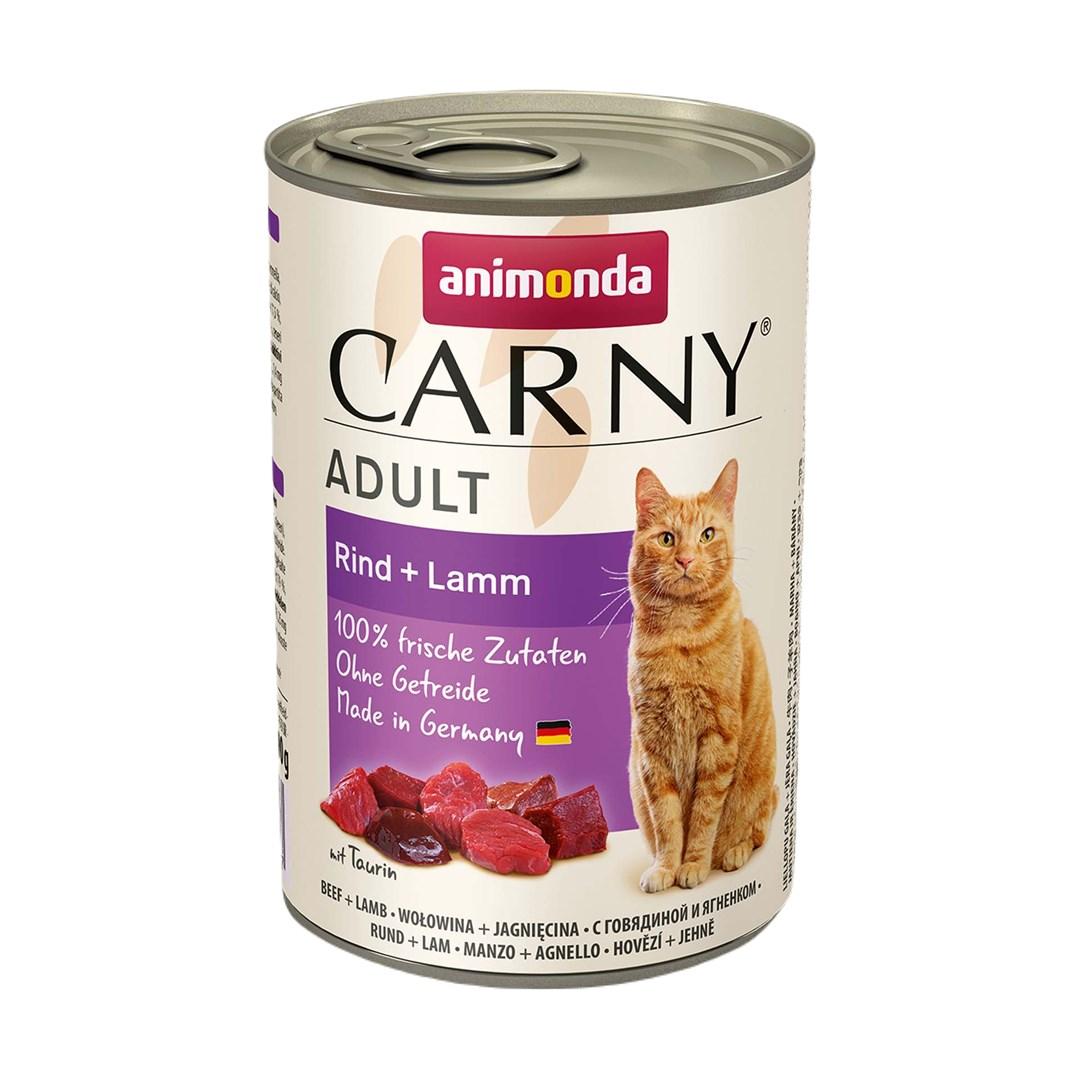 VÃ¥dfoder til kat â Animonda Carny Adult Okse & Lam 400 g billede