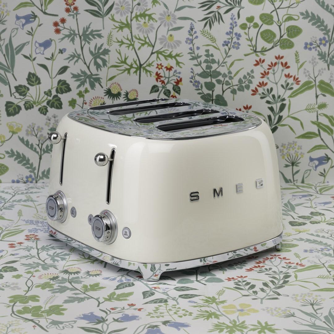 Brødrister - SMEG 50’s Style 4-skiver, creme (TSF03CREU)