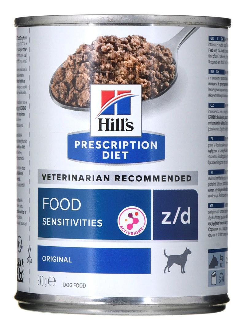 Hundefoder vådfoder Hill's Prescription Diet z/d – Food Sensitivities, 370 g billede