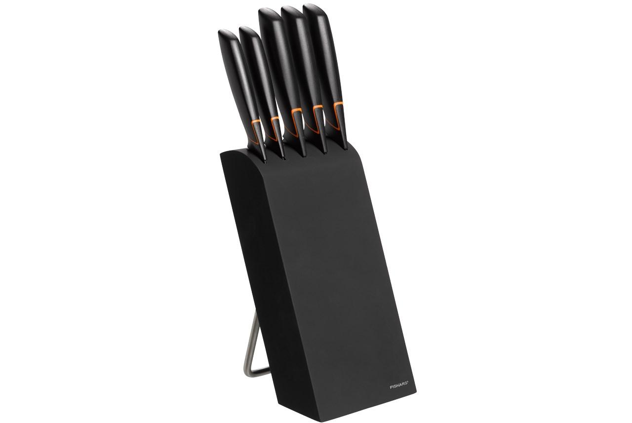 Knivsæt - Fiskars Edge knivblok med 5 knive