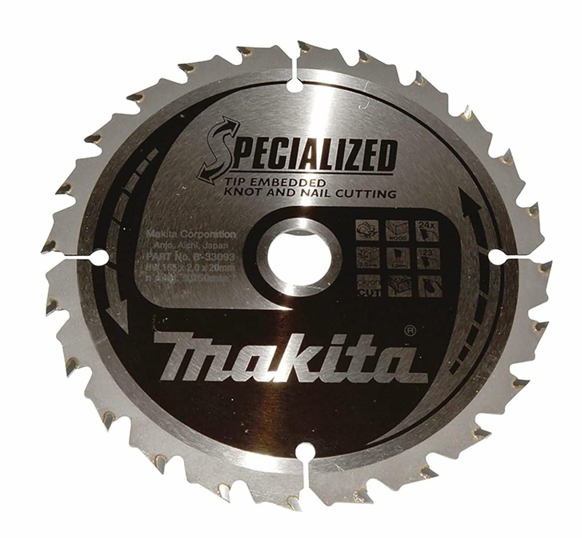 Rundsavsklinge Makita 165 × 20 mm - 24 tænder Specialized billede