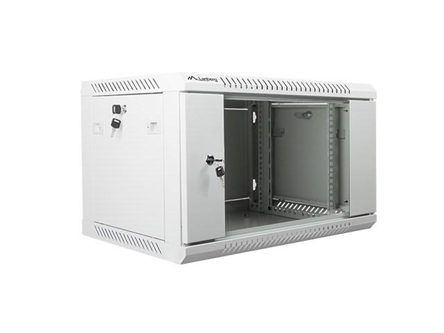 19" vægskab Lanberg 6U 600×450 mm - grå billede