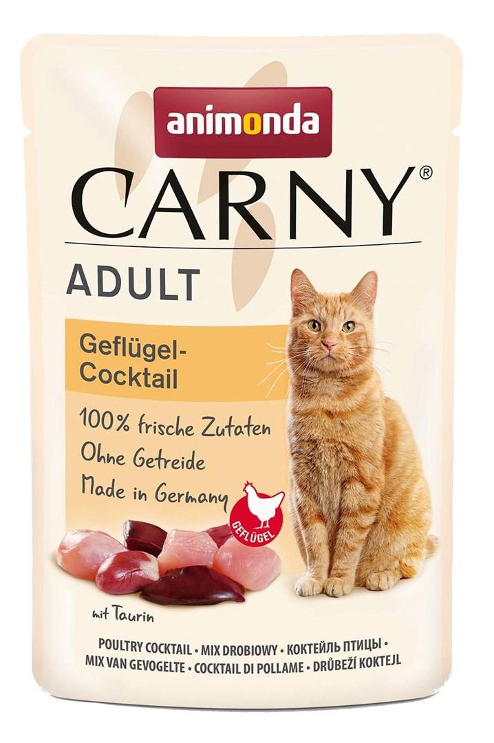 Vådfoder til kat – Animonda Carny Adult Fjerkræ-cocktail 85 g billede